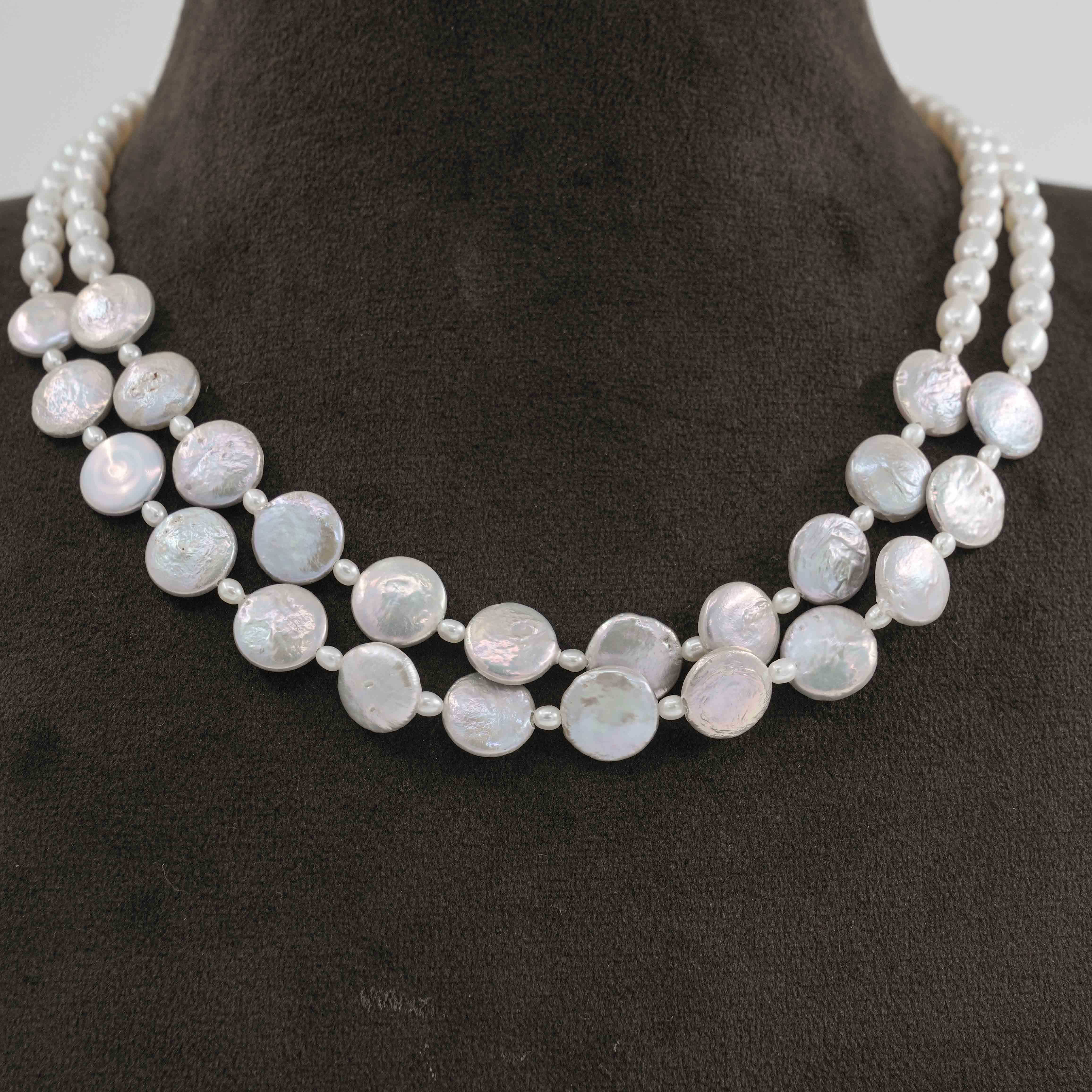 The Pearl Atelier by Kabra Pearls - Flat and Baroque Pearl Necklace